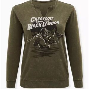 Universal Monster’s Black Lagoon Olive Green Fleece Sweatshirt